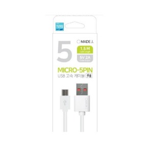 [ΟMADE J.] M1-5 마이크로 5핀 USB 고속 케이블